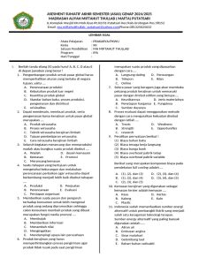 Soal Ujian Akhir Prakarya Kelas XII PDF