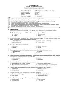 Ujian Akhir Sekolah Prakarya Kelas 9 PDF