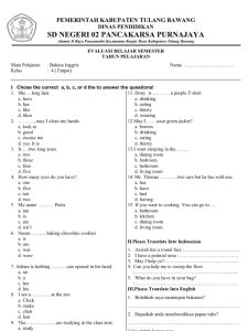 Soal Bahasa Inggris Sd Kelas 4 Dalchaebi