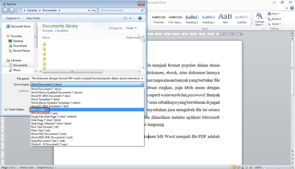 cara mengubah file publisher menjadi microsoft word