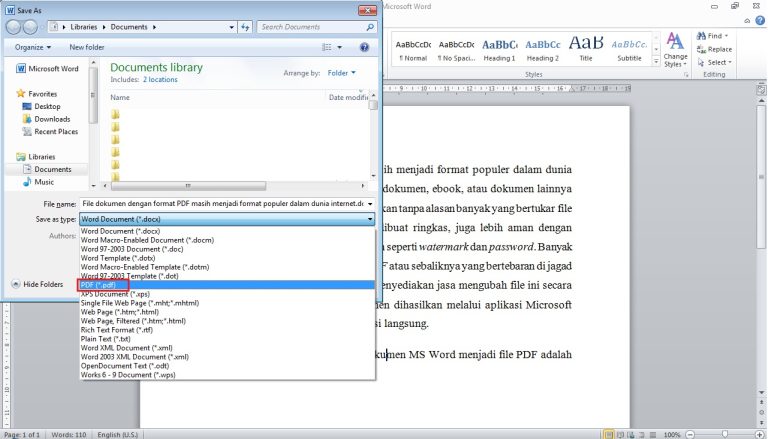 cara mengubah file publisher menjadi microsoft word