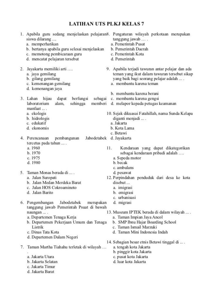 10 Soal Bahasa Indonesia Kelas 7 Semester 1 Kurikulum 2013 Wajib Dikuasai Sebelum STS 2026