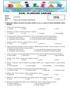 Soal Ipa Kelas 5 - Piffle me