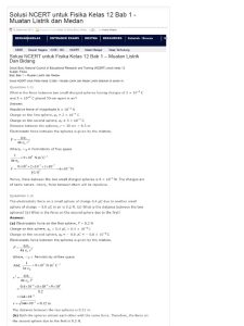Solusi NCERT Fisika Kelas 12 Bab 1 PDF