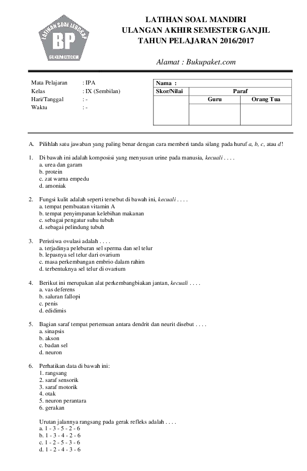 5 Soal IPA Kelas 9 Semester 1 2021 yang Sering Bikin Siswa Salah, Ternyata Begini Triknya
