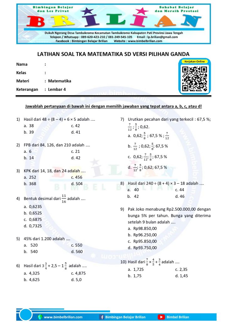 7 Rahasia Tersembunyi di Soal Matematika Kelas 6 Semester 1 dan Kunci Jawaban 2020 yang Wajib Diketahui