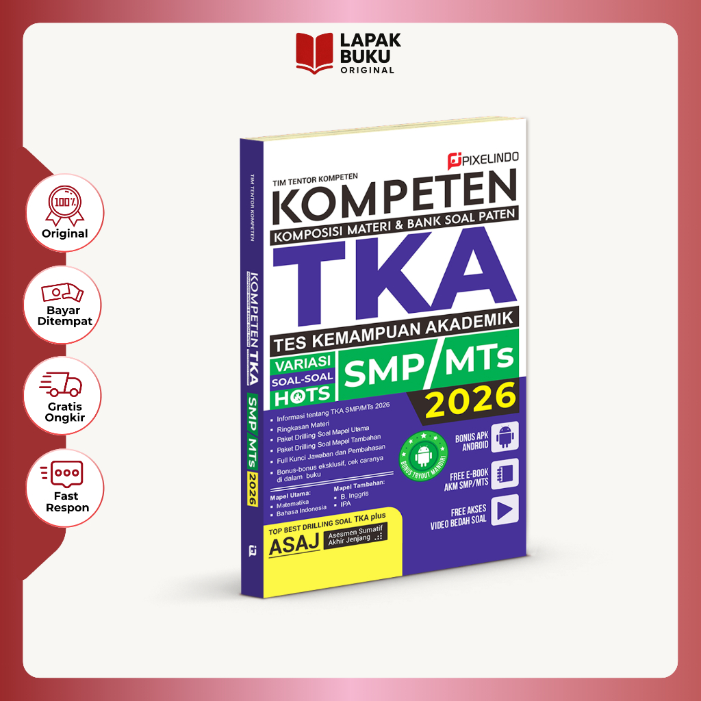 Jual Buku Kompeten Tes Kemampuan Akademik TKA SMP MTS 2026 Variasi Jual Buku Kompeten Tes Kemampuan Akademik TKA SMP MTS 2026 Variasi