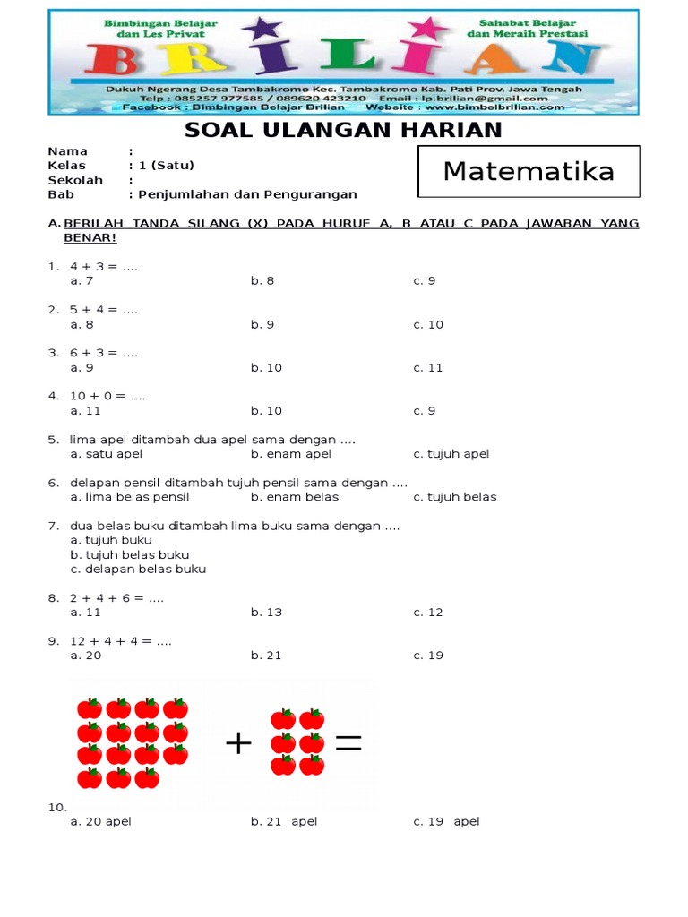 Materi Kelas 1 Sd Matematika Homecare24 - Free Word Template Materi Kelas 1 Sd Matematika Homecare24 - Free Word Template