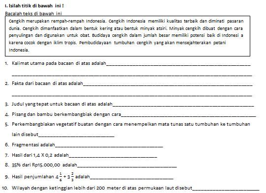 Soal Dan Jawaban Pts Tema 3 Kelas 6 Semester 1 - Soal Pelajaran