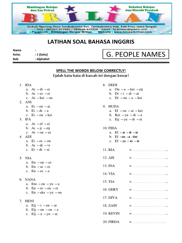 7 Contoh Soal Spelling Anak Kelas 1 SD yang Wajib Dicoba di 2026, Ternyata Efektif 7 Contoh Soal Spelling Anak Kelas 1 SD yang Wajib Dicoba di 2026, Ternyata Efektif