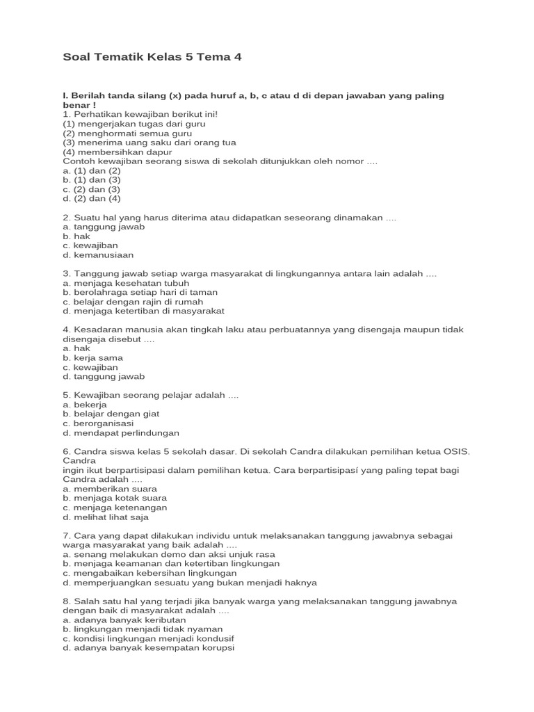 Download Soal-Soal As Kelas 5 Tema 4 Ternyata Ada Kunci Jawaban Matematika Uraian Lengkap dengan Pembahasannya