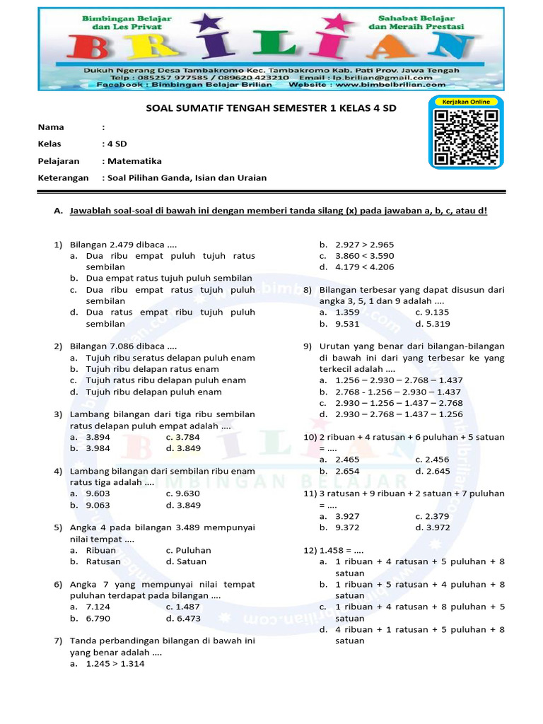 Download Soal-Soal Kelas 4 SD Semester 1: 6 Soal IPAS dengan Pembahasan Ternyata Jelas