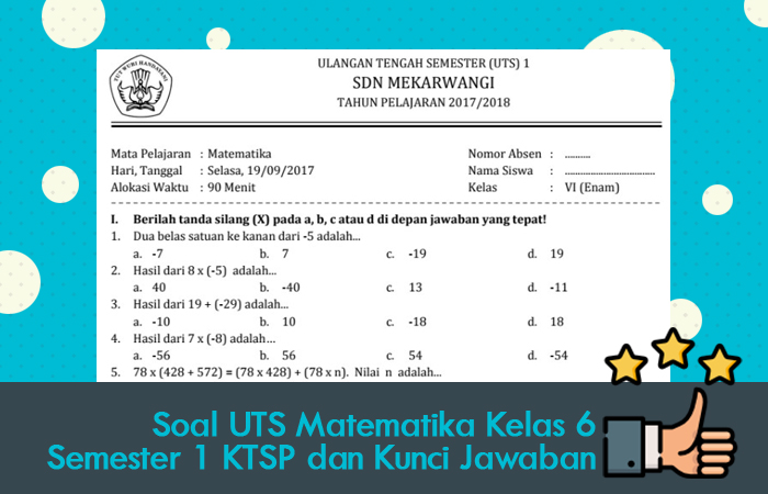 Rahasia Menguasai Contoh Soal Soal UTS Matematika Kelas 6 Semester 1 dengan 5 Tips Efektif Rahasia Menguasai Contoh Soal Soal UTS Matematika Kelas 6 Semester 1 dengan 5 Tips Efektif