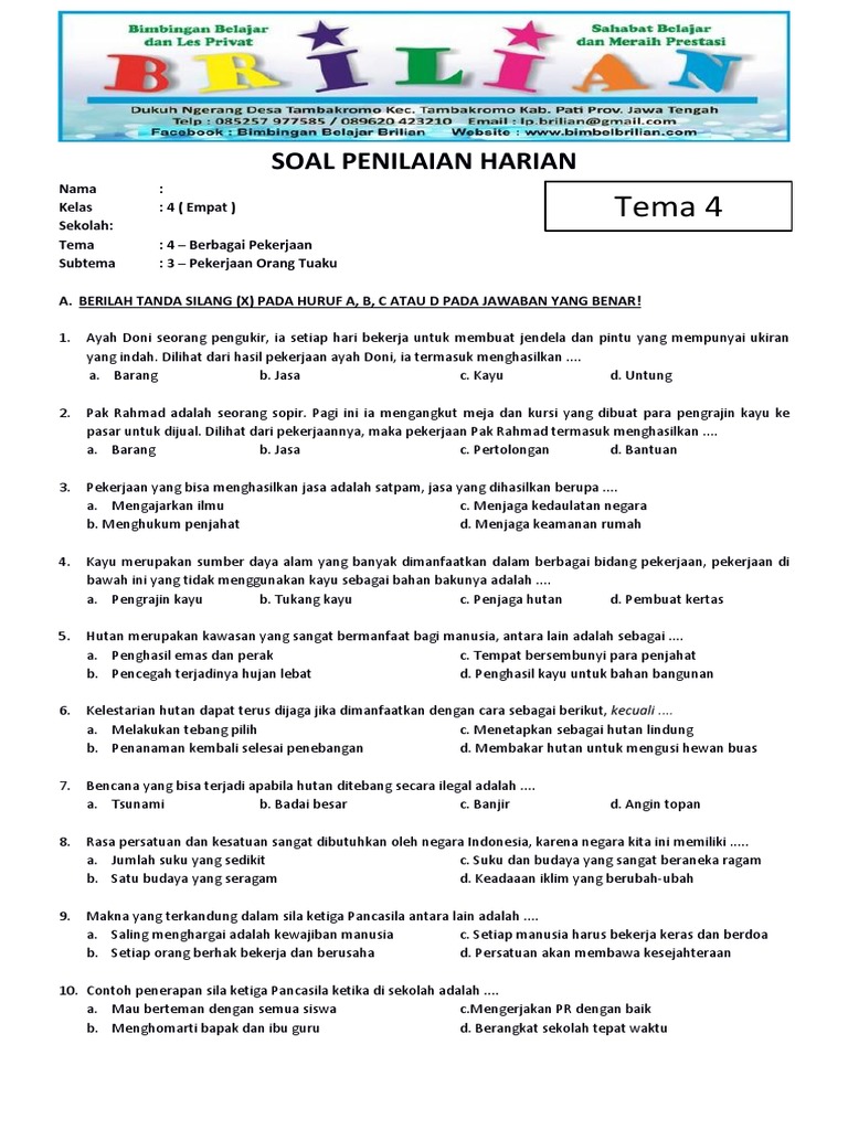 Ternyata Ini 5 Sumber Terbaik Download Soal-Soal Tema 4 Kelas 4 SD untuk Hadapi Ujian 2026