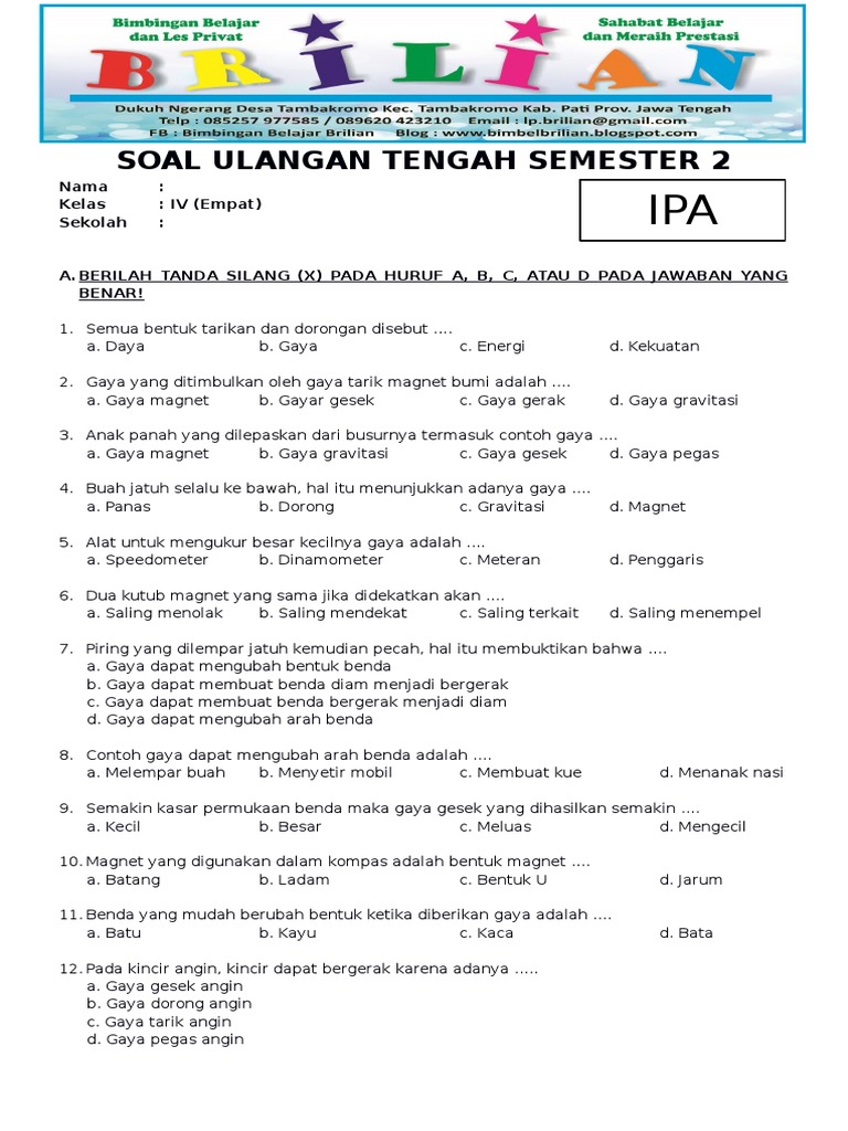 Wajib Tahu Sebelum Terlambat Downloag Soal IPA Kelas 4 dan 5 Buat Olimpiade PDF
