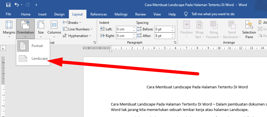 Ternyata Begini Cara Ubah ke Halaman Word Jadi Landscape yang Jarang Diketahui Ternyata Begini Cara Ubah ke Halaman Word Jadi Landscape yang Jarang Diketahui