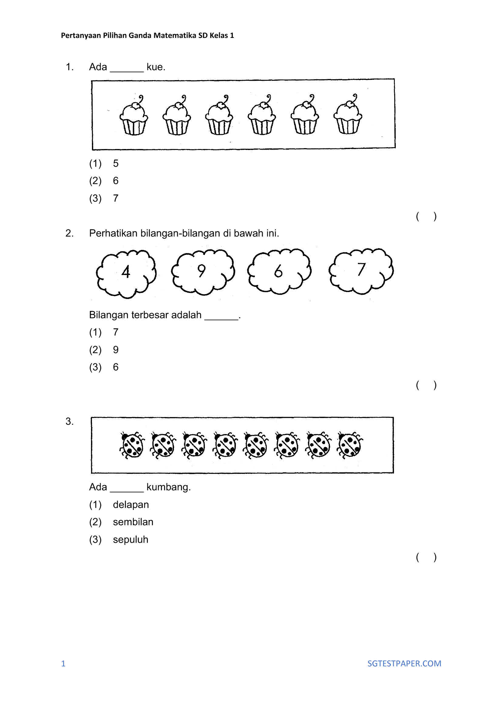 Ternyata Ini Rahasia Lancar Berhitung dengan Lembar Print Soal Matematika Kelas 1 SD